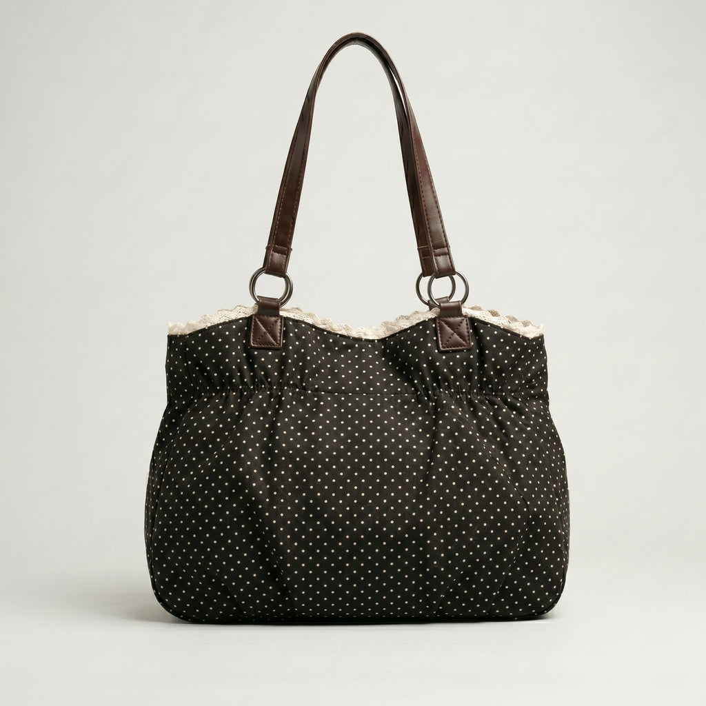 Vintage Polka Dot Bow Shoulder Bag