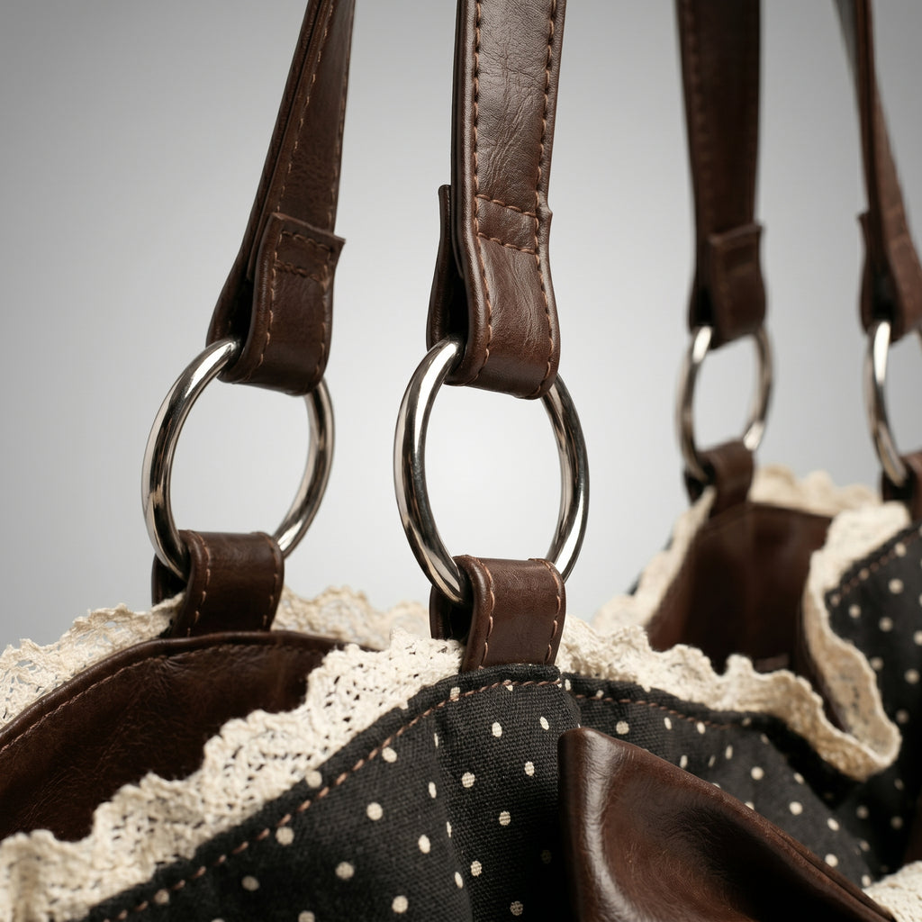 Vintage Polka Dot Bow Shoulder Bag