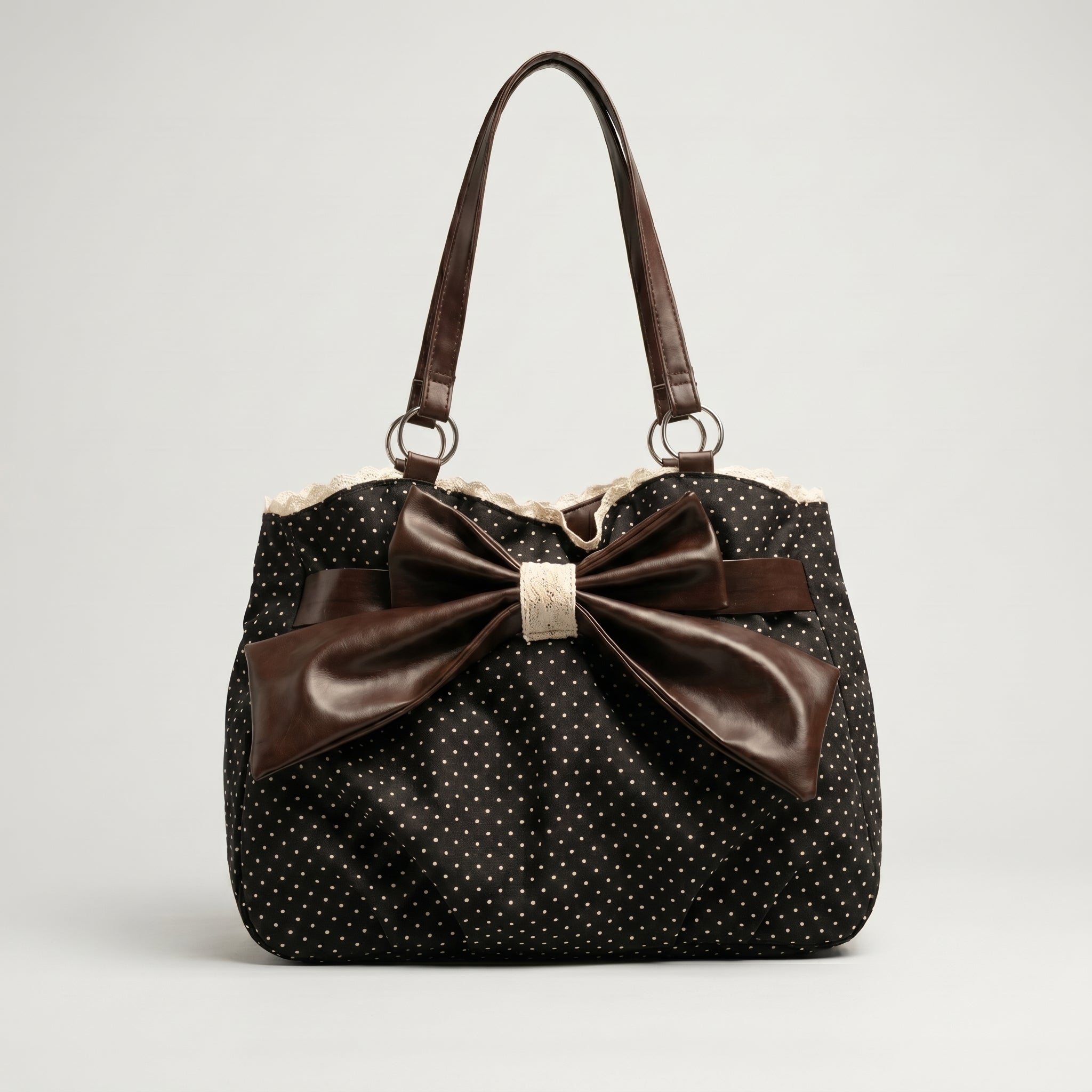 Vintage Polka Dot Bow Shoulder Bag